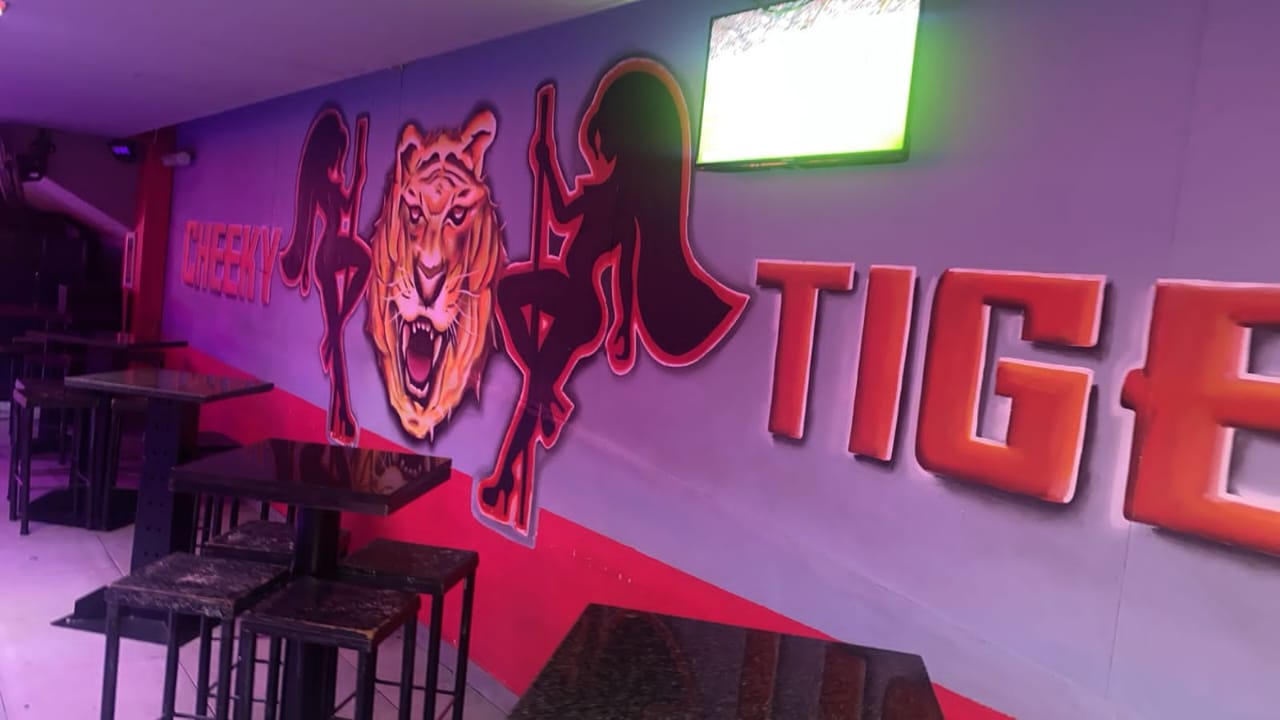 Cheeky Tiger 3D logo wall with tiger artwork at Randburg